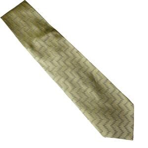 Joseph Abboud Silver Zip-Zag Chevron 100% Silk Tie 60.5